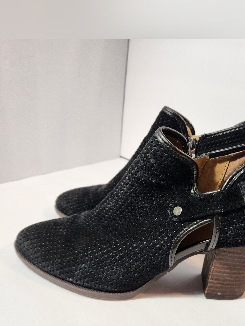 Franco Sarto Leather‎ Ankle Boots Black